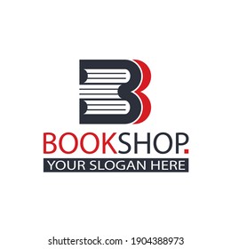 book store emblem with open book isolated on white background