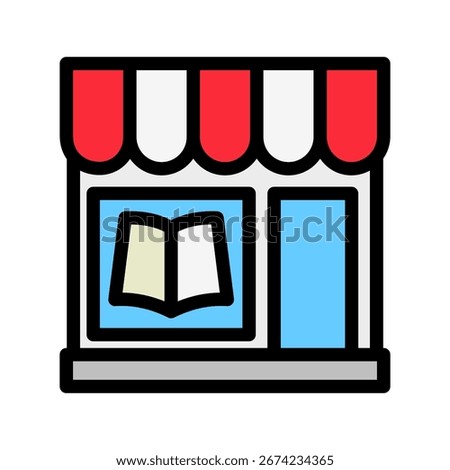 Book Store Icon Relate To Commerce, Shopping And Mall, Use For Modern Concept, Ui, Ux Web And App Development.