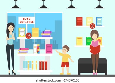 Book store illustration.