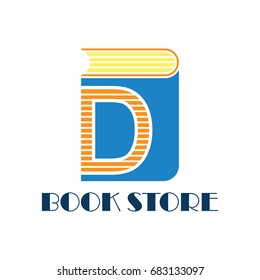 Book Store Logo Alphabet D Vector Stock Vector (Royalty Free) 683133097 ...