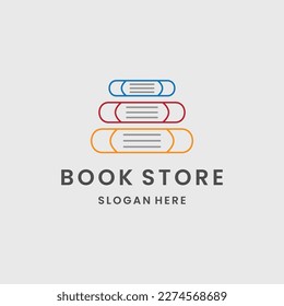 Logo de la tienda de libros que consiste en un icono de línea de libros .