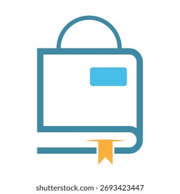 Book store logo design illustration
