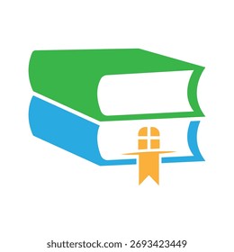 Ilustración de diseño de logotipo de tienda de libros