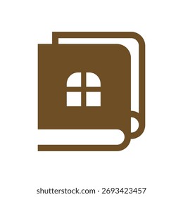 Ilustração do design do logotipo da livraria