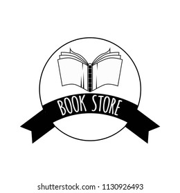 Book store logo design  isolated on white background, vector illustration.