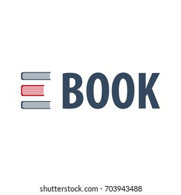 Book Store Logo. Education and book emblem. Vector illustration