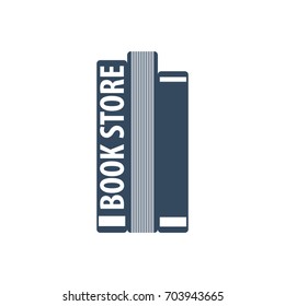 Book Store Logo. Education and book emblem. Vector illustration