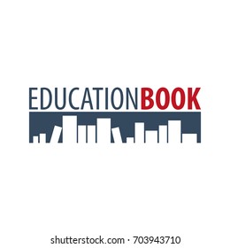Book Store Logo. Education and book emblem. Vector illustration