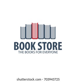 Book Store Logo. Education and book emblem. Vector illustration