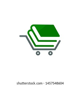 book store logo icon design - vector