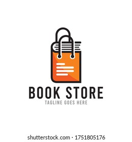 Book store logo icon template. Book logo design symbol for the library.