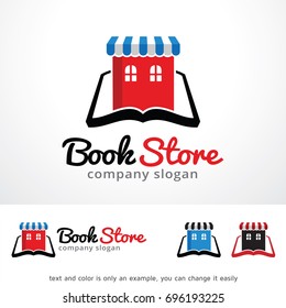 Book Store Logo Template Design Vector, Emblem, Design Concept, Creative Symbol, Icon