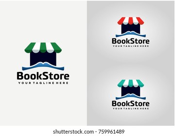 Book Store Logo Template Design. Creative Vector Emblem for Icon or Design Concept
