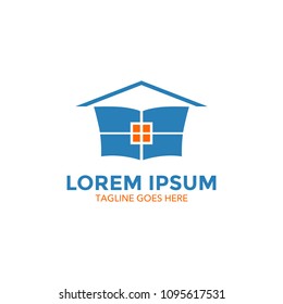 book store logo vector design. icon. vector illustration