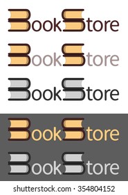 Book Store Logotype Logo in vector graphic