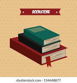book store over dotted background vector illustration 