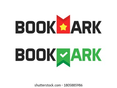 Logotipo de tienda de la librería como marcador logo diseño de elemento vectorial aislado, idea del emblema de biblioteca o librería
