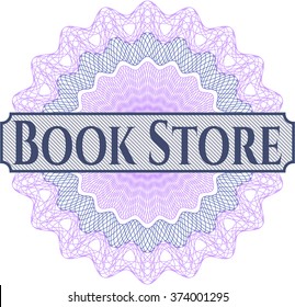 Book Store written inside abstract linear rosette