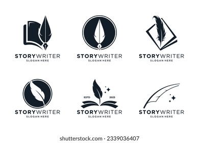 book story logo design collection.