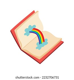 book story with rainbow icon