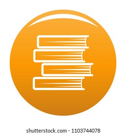 Book student icon. Simple illustration of book student vector icon for any design orange