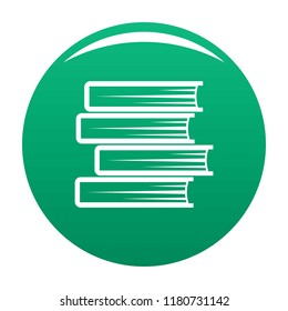 Book student icon. Simple illustration of book student vector icon for any design green