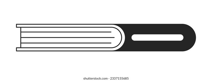 Book for studying flat monochrome isolated vector object. Editable black and white line art drawing. Simple outline spot illustration for web graphic design