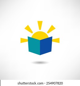 Book and sun icon