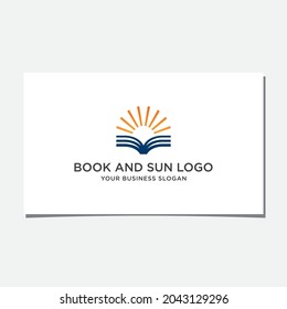 BOOK AND SUN LOGO DESIGN