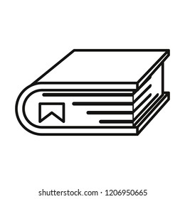 book supply school on white background outline