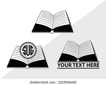 Ilustración de vectores imprimibles SVG de libro