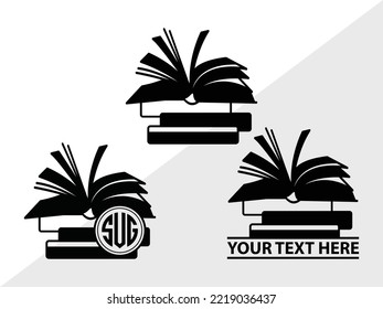 Book SVG Printable Vector Illustration