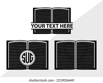 Ilustración de vectores imprimibles SVG de libro