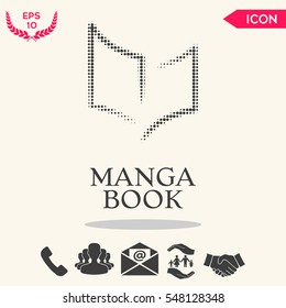 Book symbol halftone logo