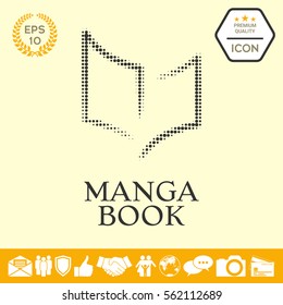 Book symbol halftone logo