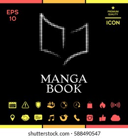 Book symbol halftone logo