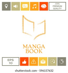 Book symbol halftone logo