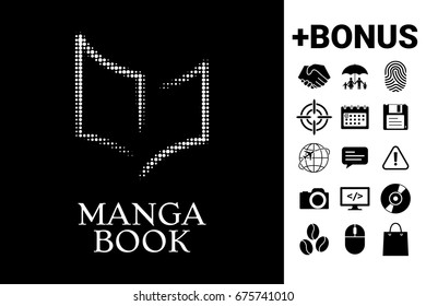 Book symbol halftone logo