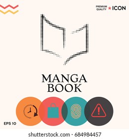 Book symbol halftone logo