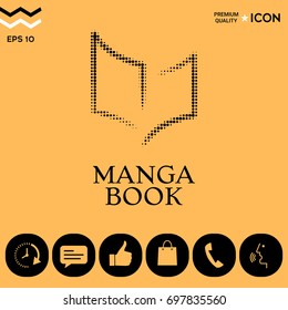 Book symbol halftone logo