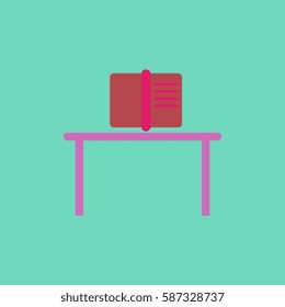 Book and table