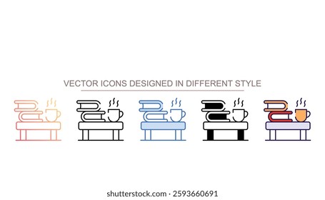 Book Table icon design with white background stock illustration
