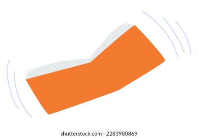 Libro Despegando En Vuelo Aislado En Fondo Blanco. La Imagen Es Perfecta Para Promover Temas De Lectura, Imaginación O Educación. Ilustración del vector de dibujos animados