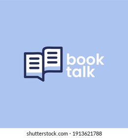 book talk chat bubble logo vector icon illustration