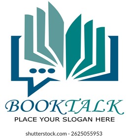 Book Talk Logo Template Design