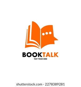 Book talk logo template illustration