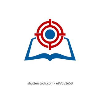 Book Target Icon Logo Design Element