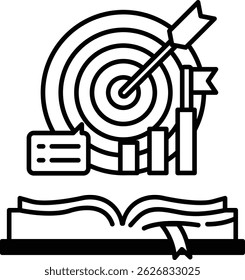 A book with a target on the cover