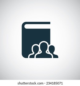 book team icon on white background 