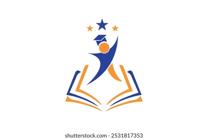 Book teamwork education logo vector Education Logo Template vector Pro Vector